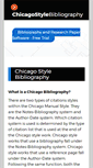 Mobile Screenshot of chicagostylebibliography.com
