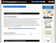 Tablet Screenshot of chicagostylebibliography.com